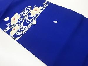 塩瀬銀彩花に流水模様名古屋帯